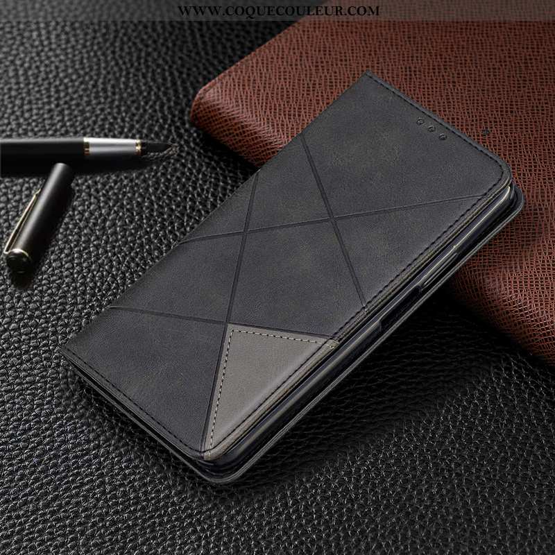 Étui Lg V30 Cuir Noir Automatique, Coque Lg V30 Protection