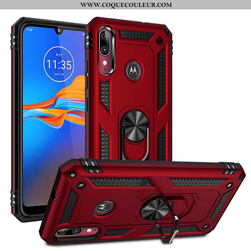 Étui Moto E6 Plus Téléphone Portable Magnétisme Tout Compris, Coque Moto E6 Plus À Bord Difficile Ro