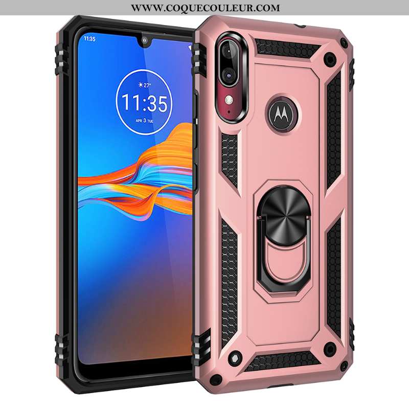 Étui Moto E6 Plus Téléphone Portable Magnétisme Tout Compris, Coque Moto E6 Plus À Bord Difficile Ro