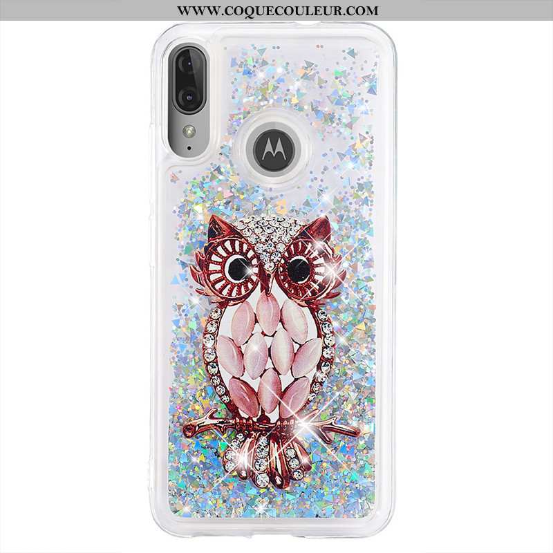 Housse Moto E6 Plus Dessin Animé Coque Téléphone Portable, Étui Moto E6 Plus Incassable Or Doré