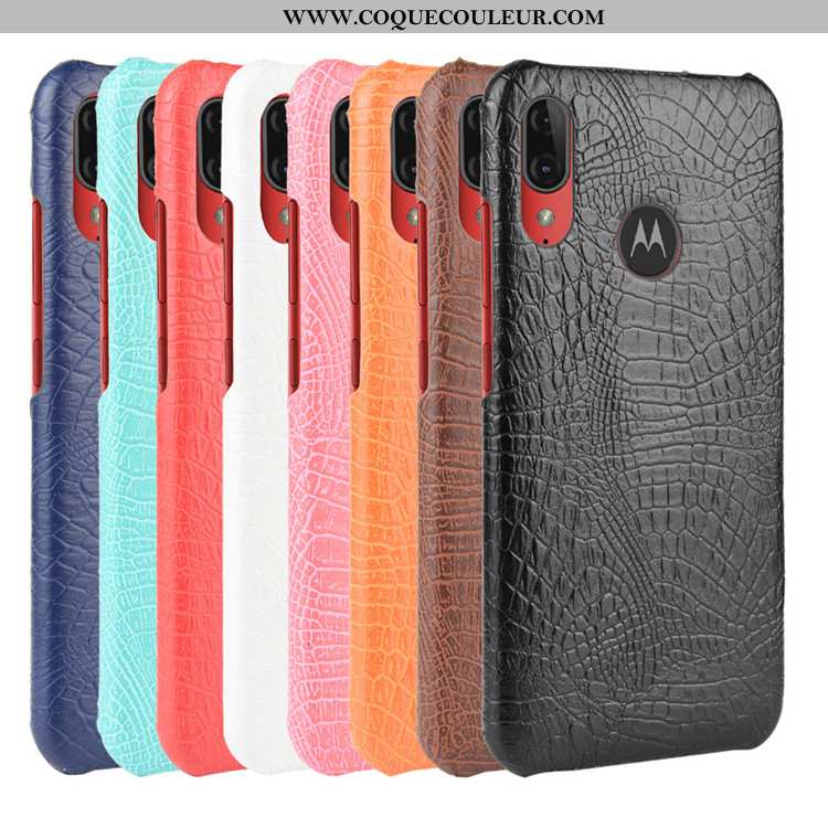 Housse Moto E6 Plus Protection Étui Noir, Moto E6 Plus Tendance Modèle Fleurie Noir