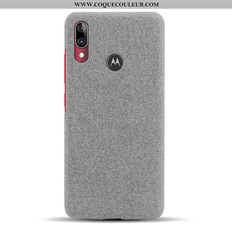 Housse Moto E6 Plus Légère Tissu Coque, Étui Moto E6 Plus Protection Rouge