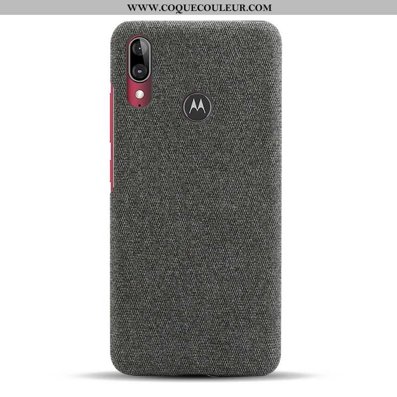 Housse Moto E6 Plus Légère Tissu Coque, Étui Moto E6 Plus Protection Rouge