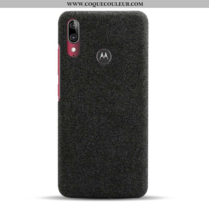 Housse Moto E6 Plus Légère Tissu Coque, Étui Moto E6 Plus Protection Rouge