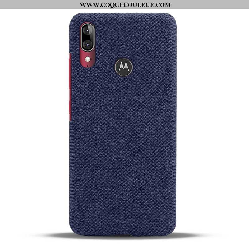 Housse Moto E6 Plus Légère Tissu Coque, Étui Moto E6 Plus Protection Rouge