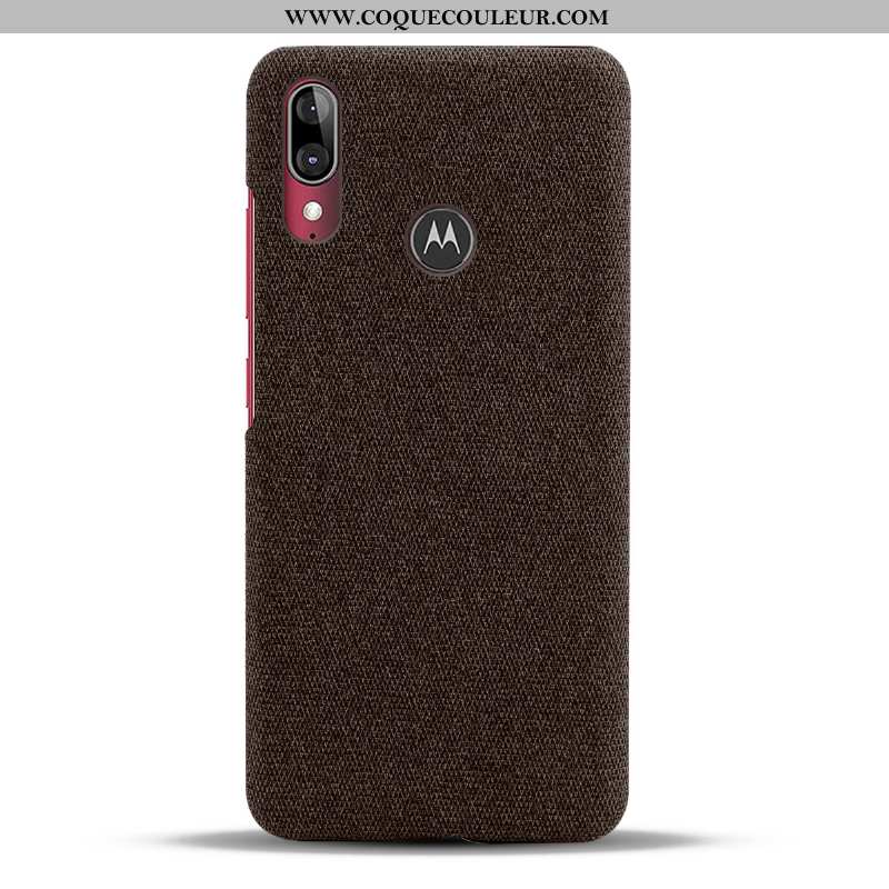 Housse Moto E6 Plus Légère Tissu Coque, Étui Moto E6 Plus Protection Rouge