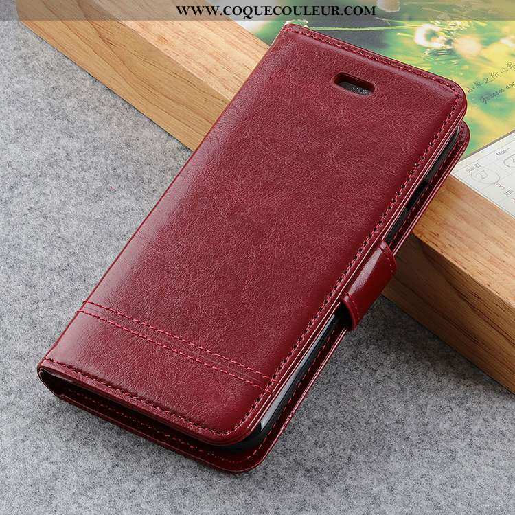 Étui Moto E6 Plus Modèle Fleurie Coque Téléphone Portable, Moto E6 Plus Protection Rouge