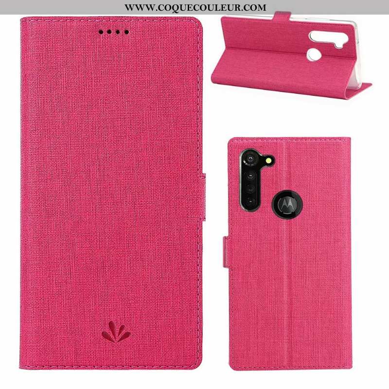 Coque Moto G Pro Portefeuille Téléphone Portable, Housse Moto G Pro Cuir Modèle Fleurie Rose