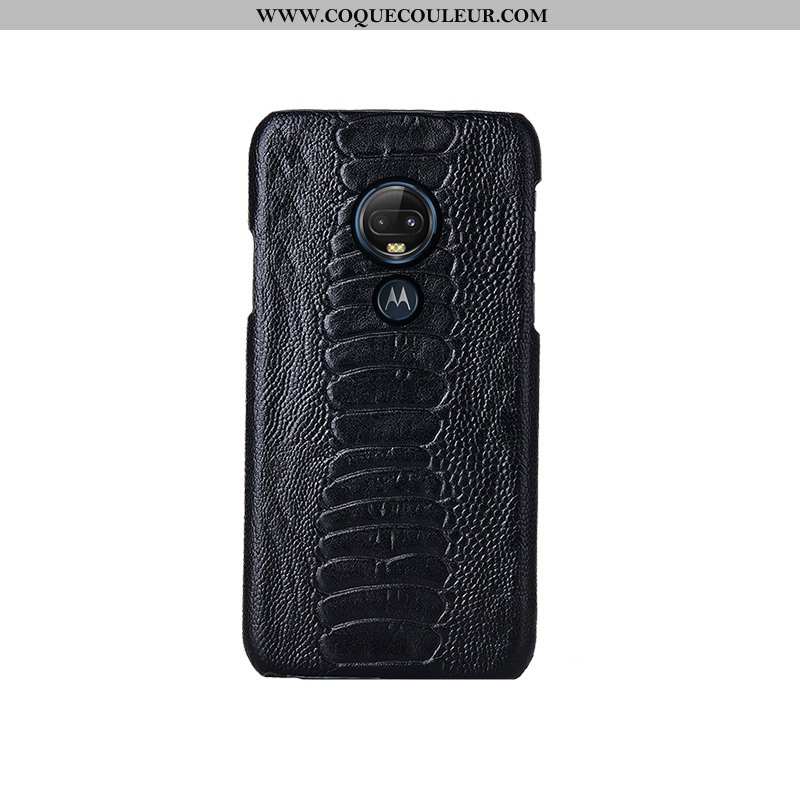 Étui Moto G7 Cuir Cuir Haut Couvercle Arrière, Coque Moto G7 Mode Rouge