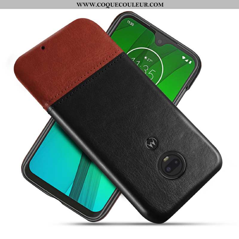 Étui Moto G7 Protection Qualité Coque, Coque Moto G7 Personnalité Incassable Bleu