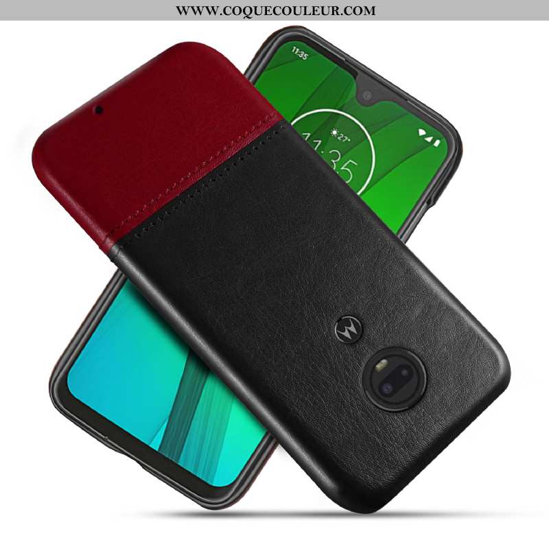 Étui Moto G7 Protection Qualité Coque, Coque Moto G7 Personnalité Incassable Bleu