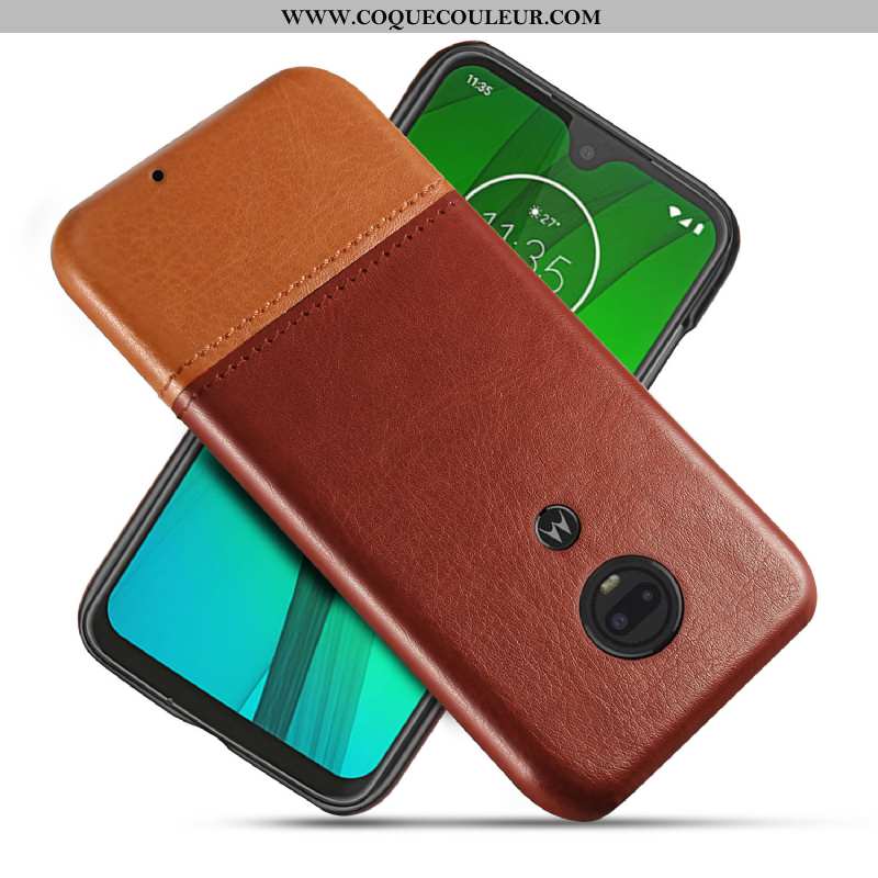 Étui Moto G7 Protection Qualité Coque, Coque Moto G7 Personnalité Incassable Bleu