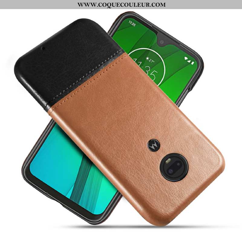 Étui Moto G7 Protection Qualité Coque, Coque Moto G7 Personnalité Incassable Bleu