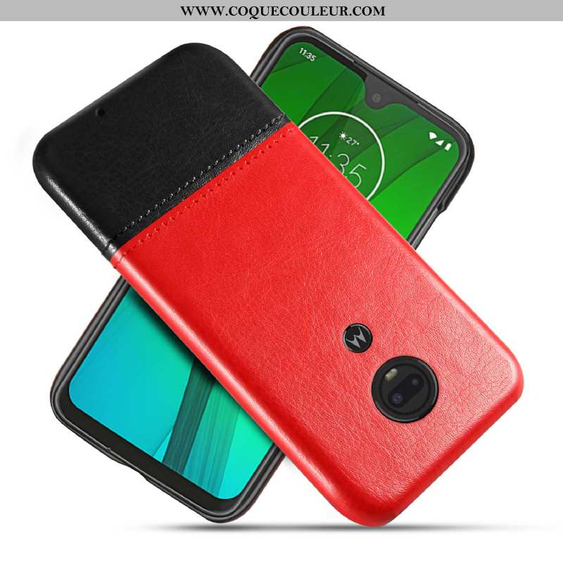 Étui Moto G7 Protection Qualité Coque, Coque Moto G7 Personnalité Incassable Bleu