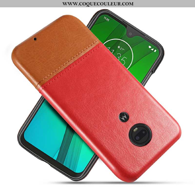 Étui Moto G7 Protection Qualité Coque, Coque Moto G7 Personnalité Incassable Bleu