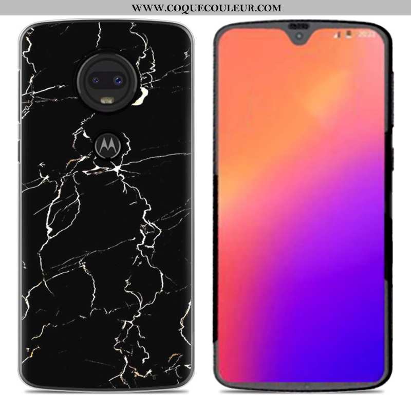 Housse Moto G7 Coque En Silicone Nouveau Étui, Étui Moto G7 Personnalité Dessin Animé Rose