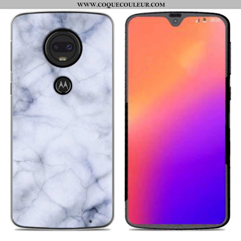 Housse Moto G7 Coque En Silicone Nouveau Étui, Étui Moto G7 Personnalité Dessin Animé Rose