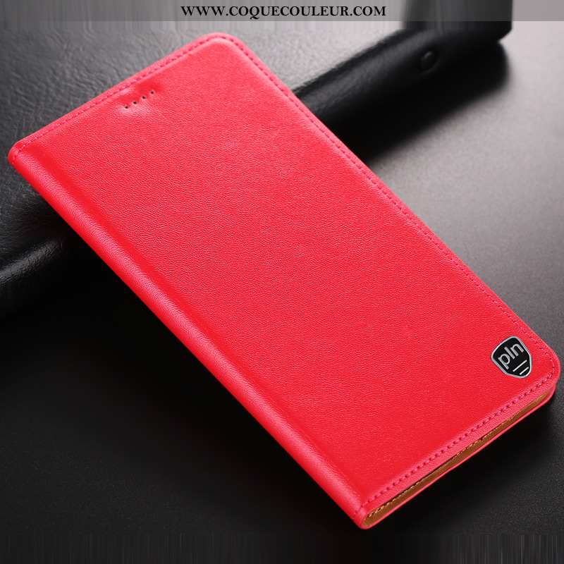Étui Moto G7 Play Protection Incassable Rouge, Coque Moto G7 Play Cuir Téléphone Portable Rouge