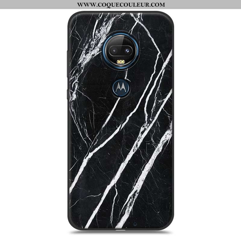 Coque Moto G7 Plus Fluide Doux Modèle Fleurie Créatif, Housse Moto G7 Plus Protection Blanche