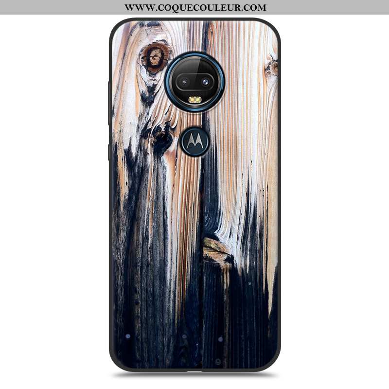 Coque Moto G7 Plus Fluide Doux Modèle Fleurie Créatif, Housse Moto G7 Plus Protection Blanche