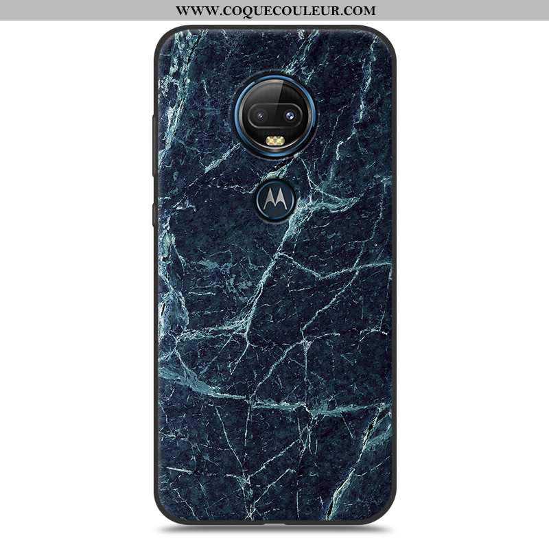 Coque Moto G7 Plus Fluide Doux Modèle Fleurie Créatif, Housse Moto G7 Plus Protection Blanche