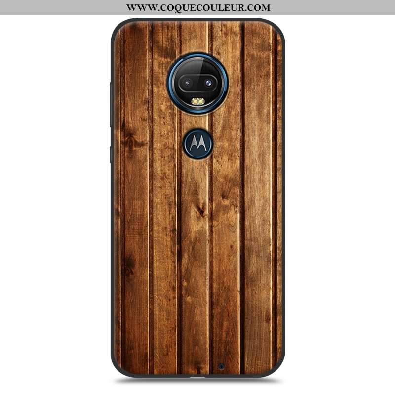 Coque Moto G7 Plus Fluide Doux Modèle Fleurie Créatif, Housse Moto G7 Plus Protection Blanche