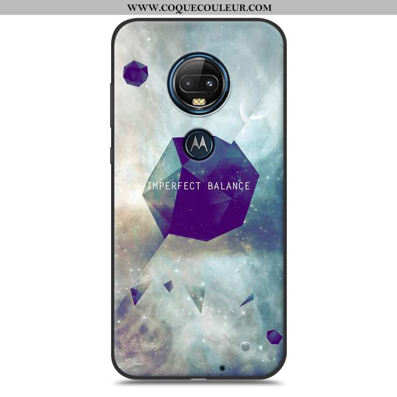 Coque Moto G7 Plus Mode Silicone Charmant, Housse Moto G7 Plus Protection Étui Rose