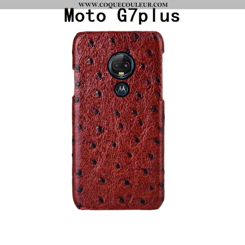 Housse Moto G7 Plus Modèle Fleurie Créatif Coque, Étui Moto G7 Plus Mode Noir