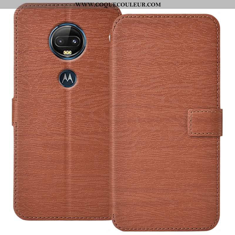 Housse Moto G7 Plus Protection Tout Compris Housse, Étui Moto G7 Plus Cuir Coque Noir