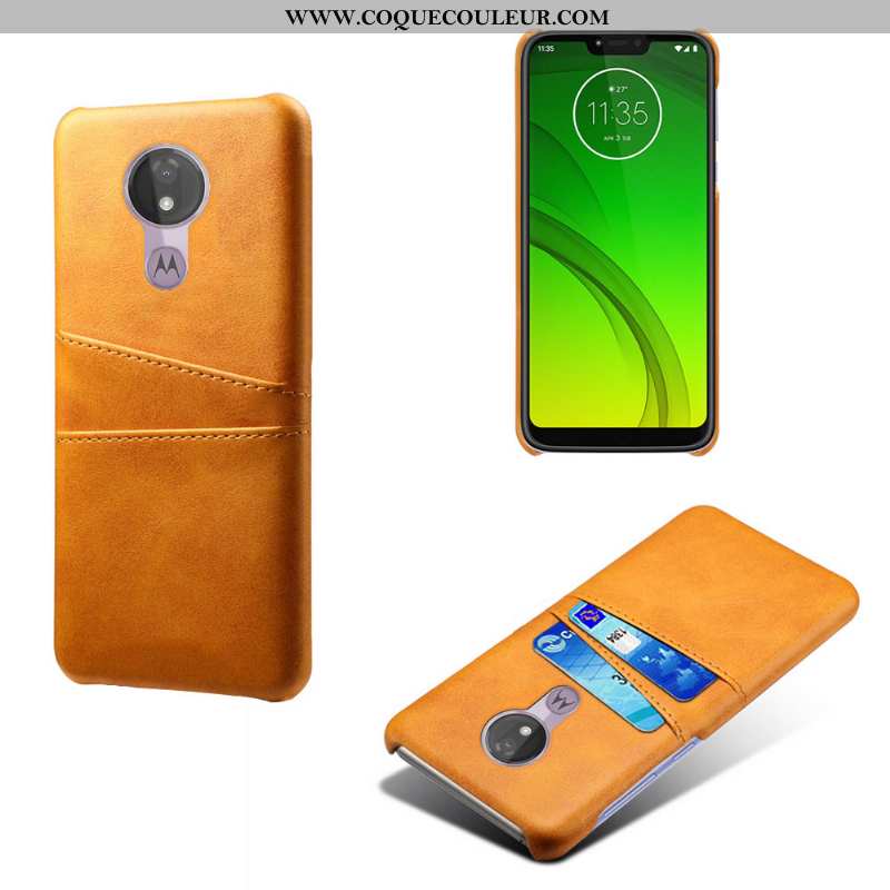 Coque Moto G7 Power Cuir Carte Coque, Housse Moto G7 Power Difficile Téléphone Portable Bleu