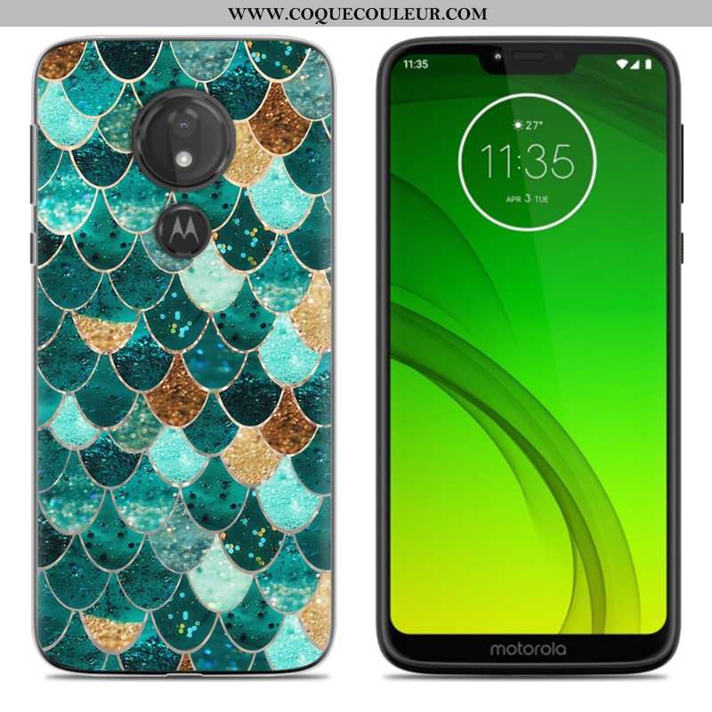 Étui Moto G7 Power Créatif Europe Étui, Coque Moto G7 Power Tendance Téléphone Portable Bleu