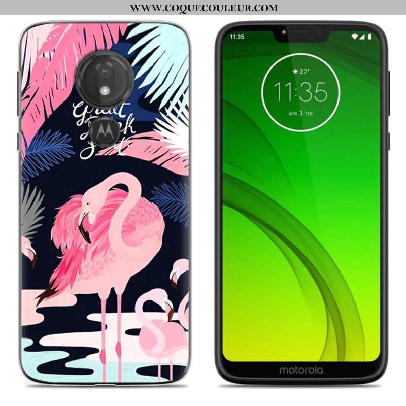 Étui Moto G7 Power Créatif Europe Étui, Coque Moto G7 Power Tendance Téléphone Portable Bleu