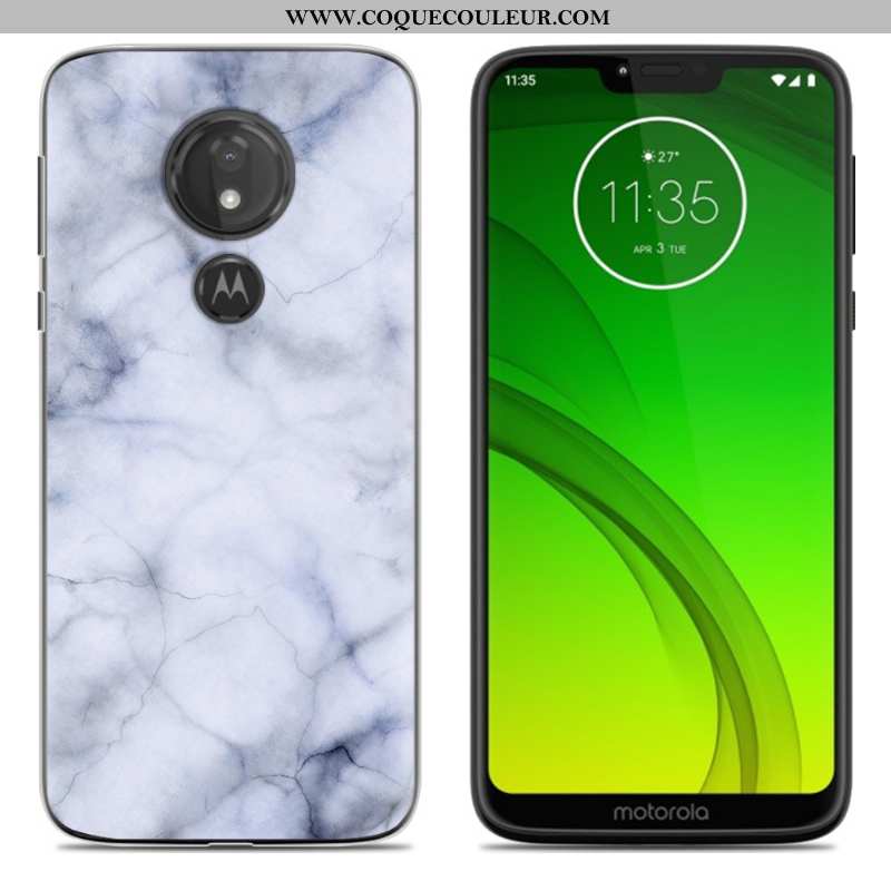 Étui Moto G7 Power Créatif Europe Étui, Coque Moto G7 Power Tendance Téléphone Portable Bleu