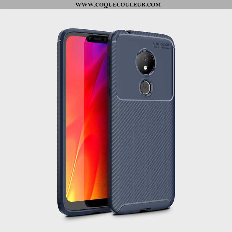 Coque Moto G7 Power Fluide Doux Étui Coque, Housse Moto G7 Power Silicone Téléphone Portable Noir