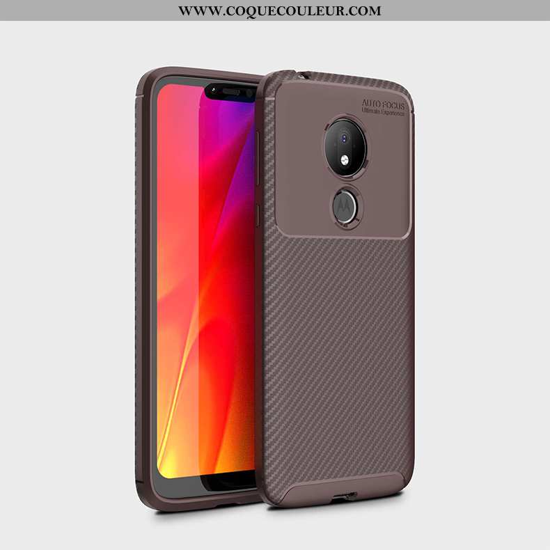 Coque Moto G7 Power Fluide Doux Étui Coque, Housse Moto G7 Power Silicone Téléphone Portable Noir