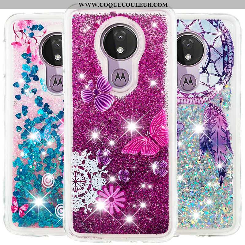 Coque Moto G7 Power Dessin Animé Violet, Housse Moto G7 Power Étui Quicksand Violet