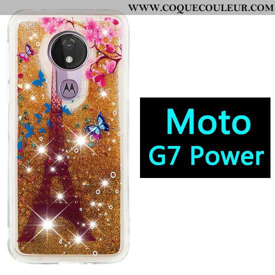 Coque Moto G7 Power Dessin Animé Violet, Housse Moto G7 Power Étui Quicksand Violet