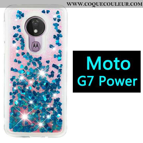 Coque Moto G7 Power Dessin Animé Violet, Housse Moto G7 Power Étui Quicksand Violet