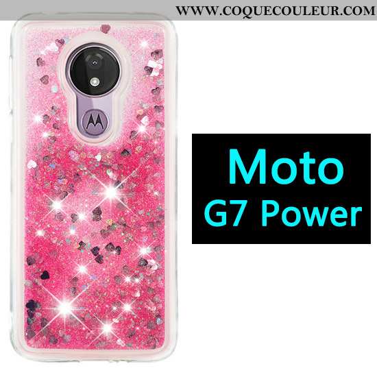 Coque Moto G7 Power Dessin Animé Violet, Housse Moto G7 Power Étui Quicksand Violet