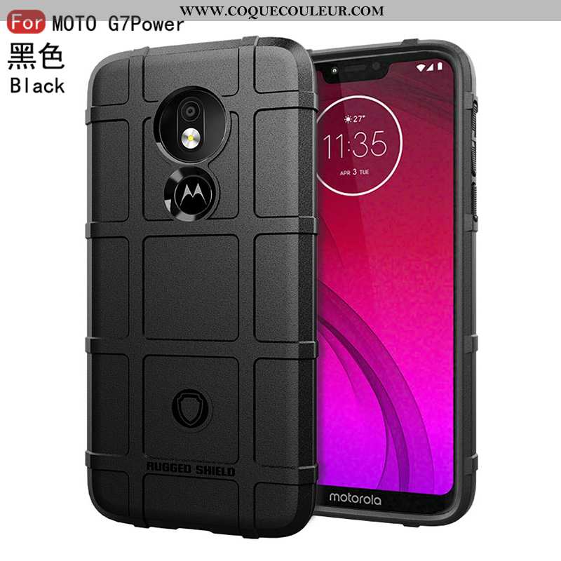 Coque Moto G7 Power Créatif Nouveau Personnalité, Housse Moto G7 Power Tendance Étui Noir