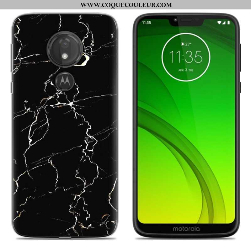 Coque Moto G7 Power Fluide Doux Téléphone Portable Étui, Housse Moto G7 Power Dessin Animé Nouveau V