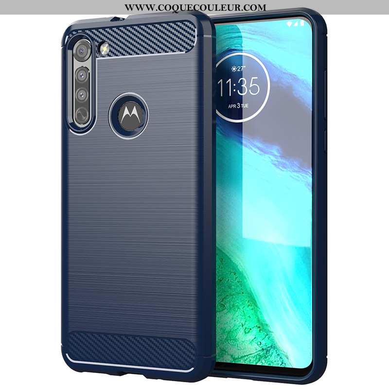 Étui Moto G8 Silicone Gris Étui, Coque Moto G8 Protection