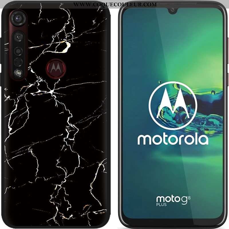 Coque Moto G8 Plus Dessin Animé Téléphone Portable Tissu, Housse Moto G8 Plus Fluide Doux Chaud Bleu