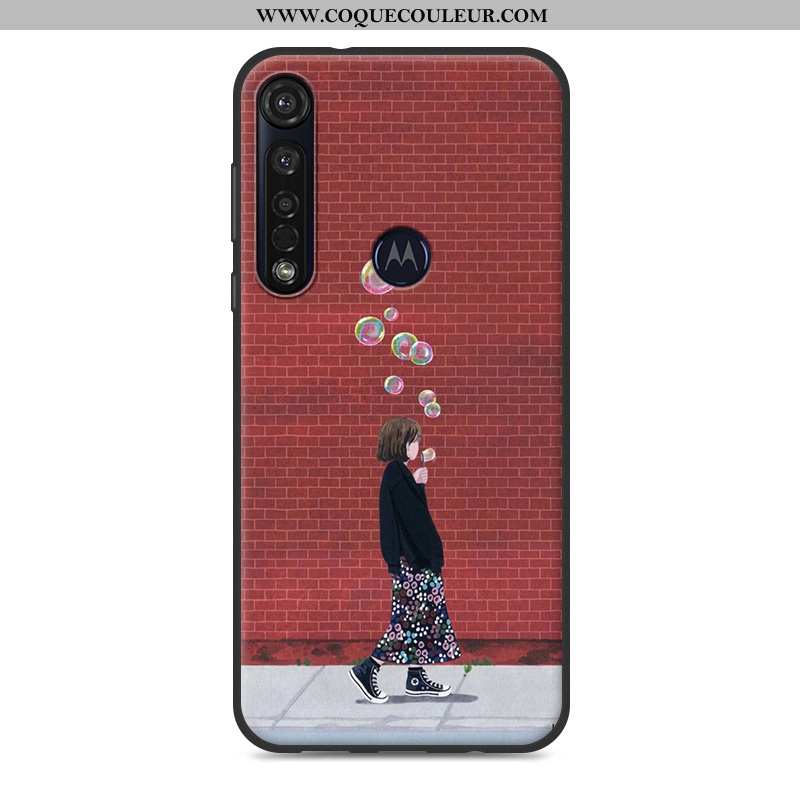 Étui Moto G8 Plus Fluide Doux Coque, Coque Moto G8 Plus Tout Compris Rose