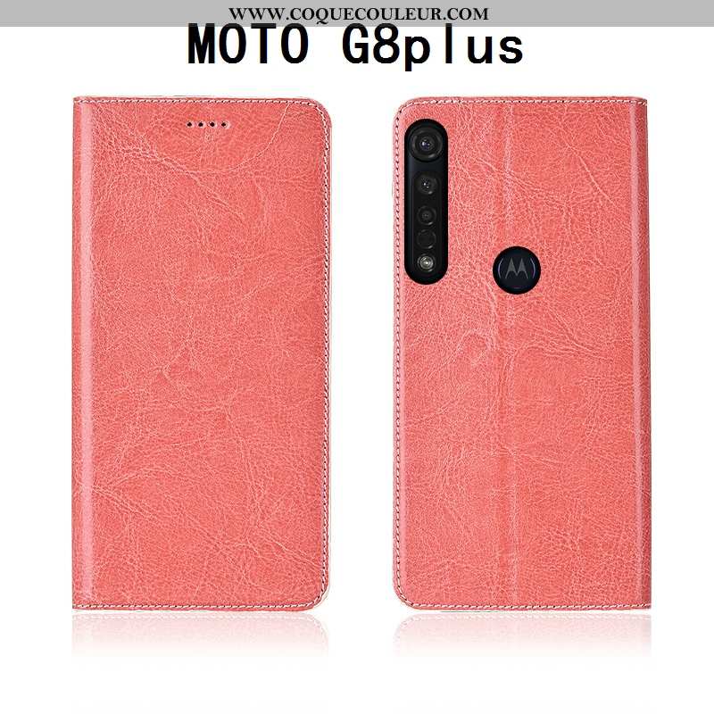 Coque Moto G8 Plus Cuir Véritable Modèle Fleurie Housse, Housse Moto G8 Plus Cuir Tout Compris Marro