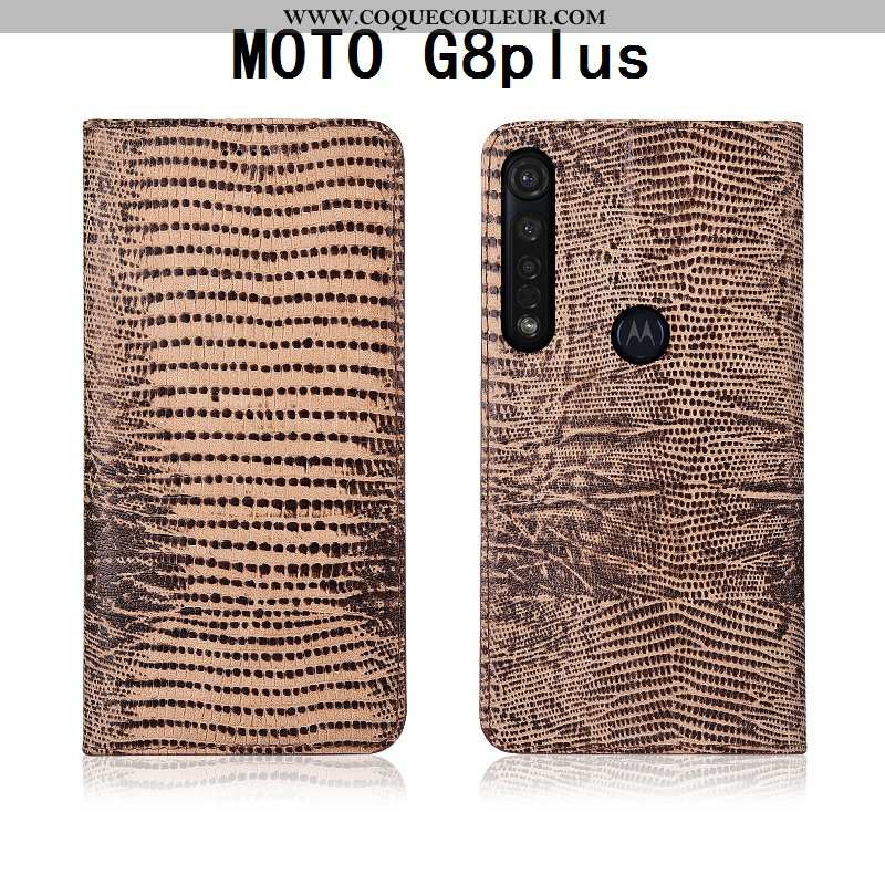 Housse Moto G8 Plus Cuir Silicone Incassable, Étui Moto G8 Plus Fluide Doux Noir