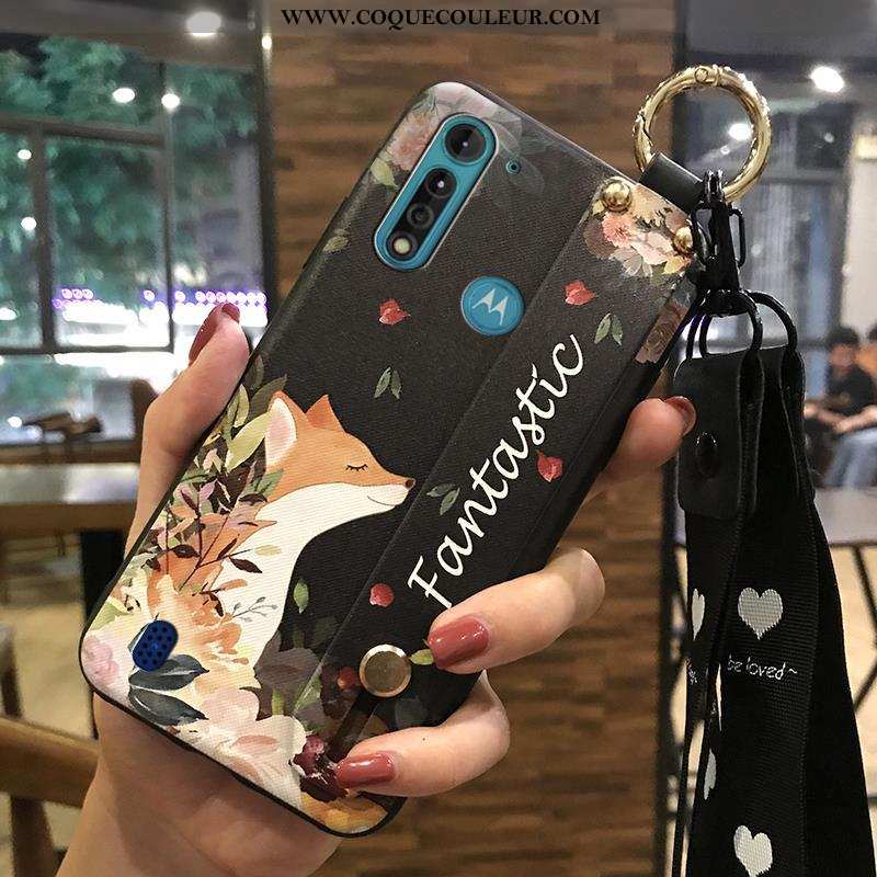 Étui Moto G8 Power Lite Ornements Suspendus Fluide Doux Fleur, Coque Moto G8 Power Lite Tendance Pro