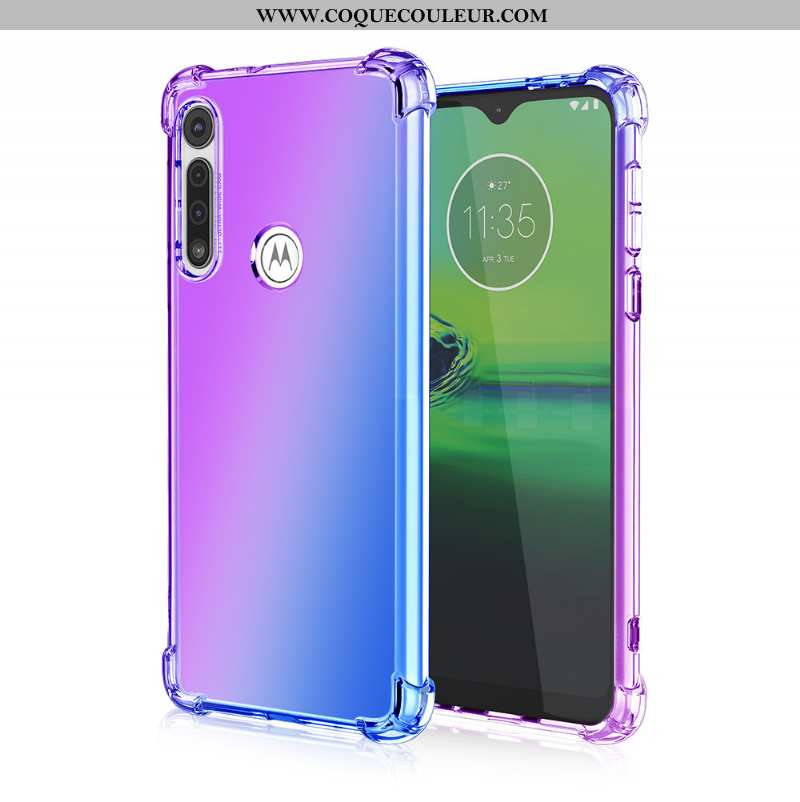 Housse Moto G8 Power Lite Incassable Rose Dégradé, Étui Moto G8 Power Lite Téléphone Portable Coque