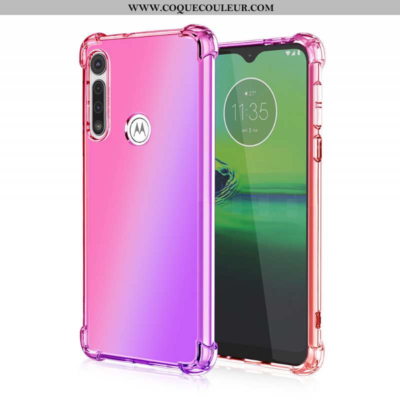 Housse Moto G8 Power Lite Incassable Rose Dégradé, Étui Moto G8 Power Lite Téléphone Portable Coque