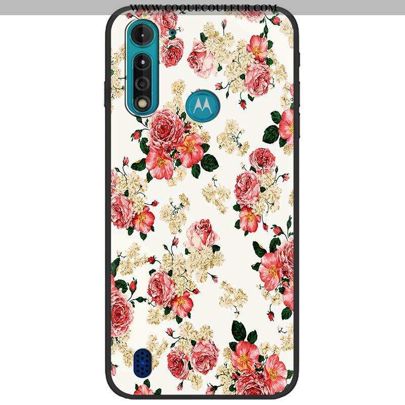 Étui Moto G8 Power Lite Créatif Délavé En Daim, Coque Moto G8 Power Lite Dessin Animé Camouflage